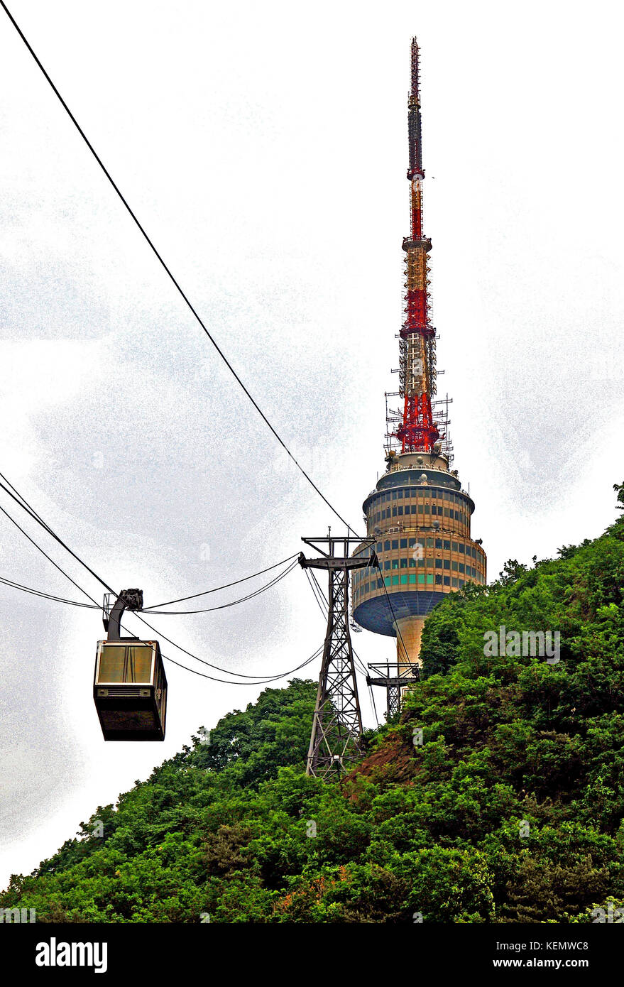 Namsan Seoul Tower, Südkorea Stockfoto