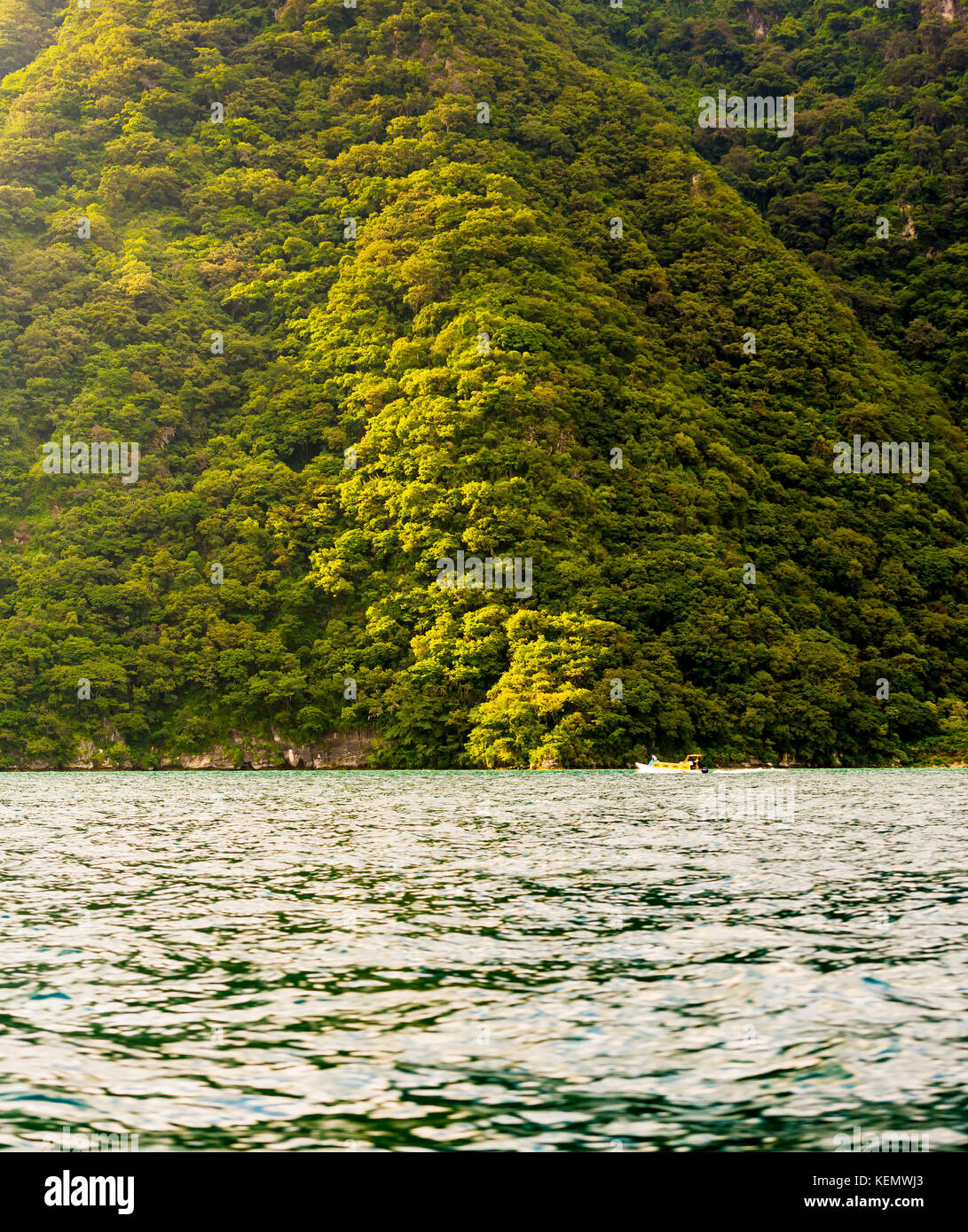 Bootstour auf dem Atitlan See, Guatemala Stockfoto
