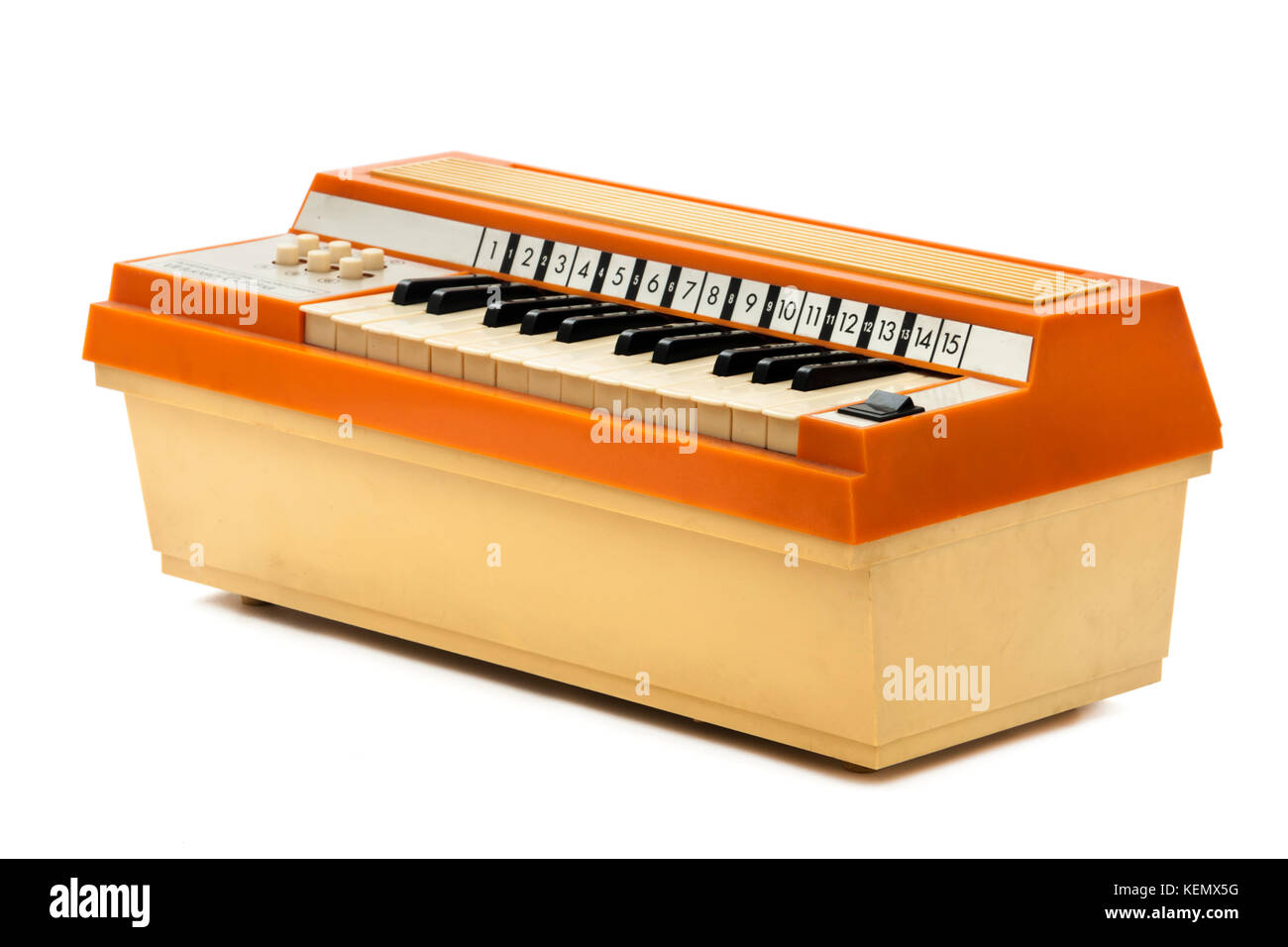 Jahrgang 1960er Rosedale "Virtuos Cortina 'Elektrische Akkord Orgel, wie von David Bowie in 'Memory einer Freien Festival' in 1970 verwendet Stockfoto