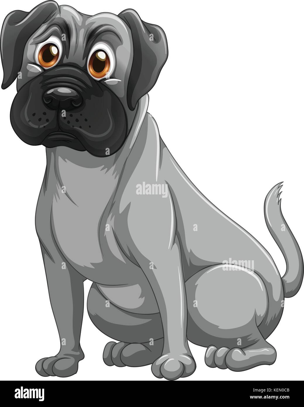 Abbildung: eine Nahaufnahme Bulldog Stock Vektor