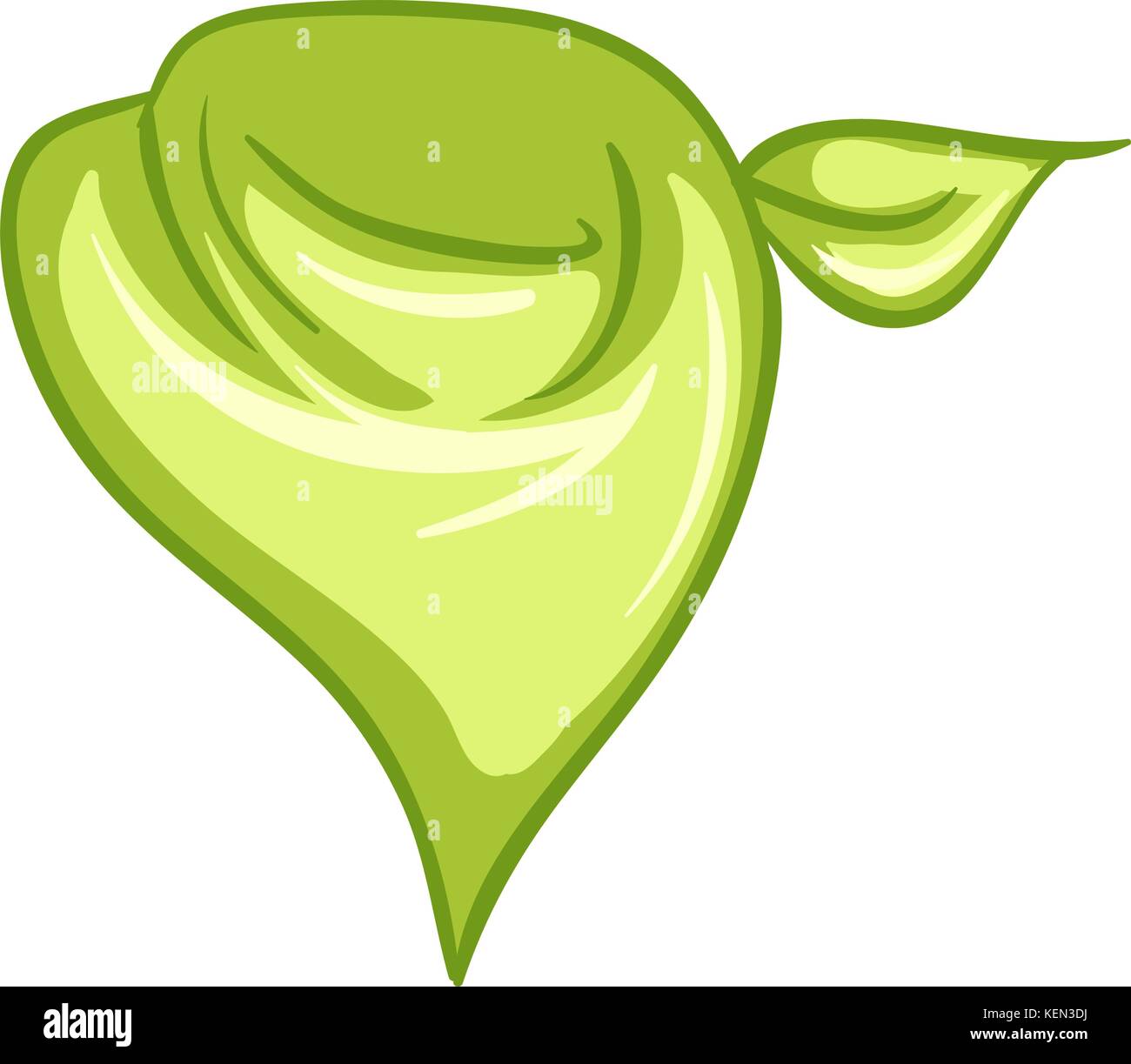 Abbildung: gelbgrün Schal auf weißem Hintergrund Stock Vektor