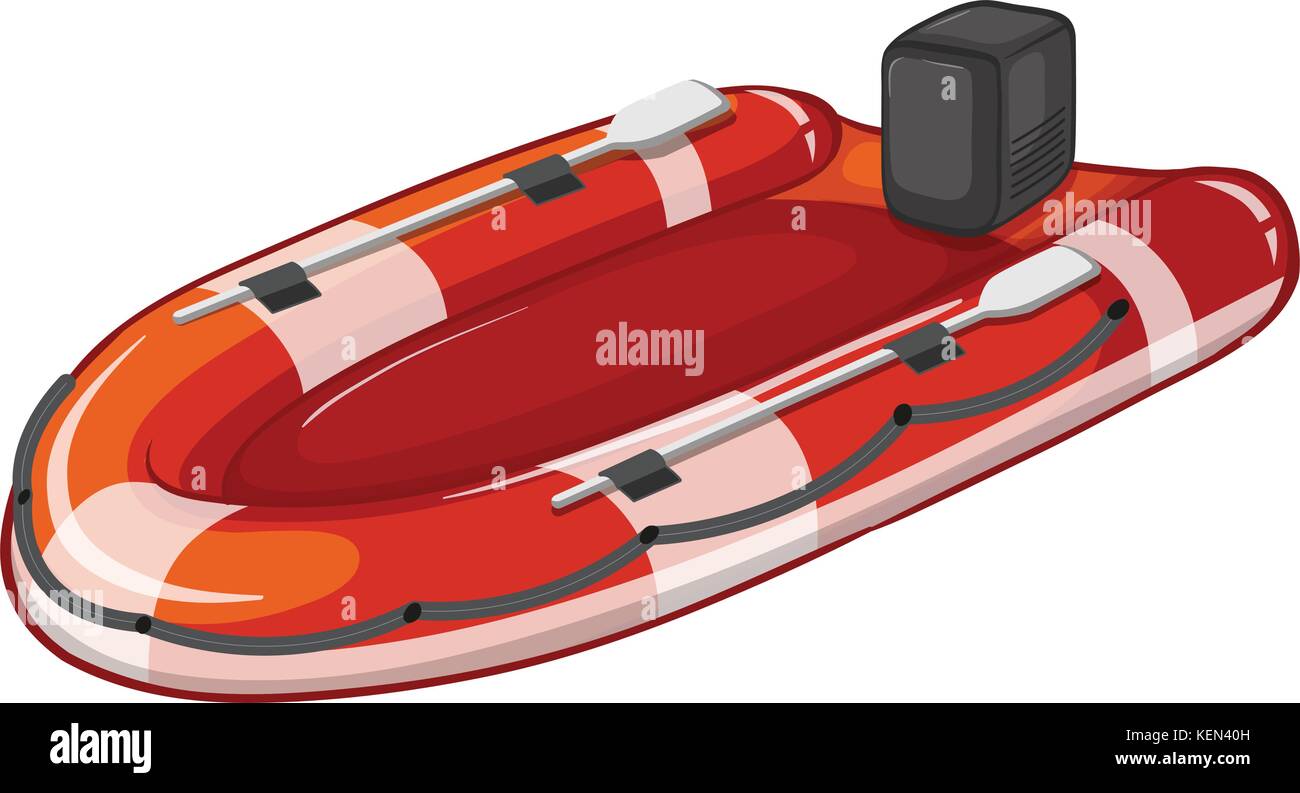 Abbildung: eine Nahaufnahme Rettungsboot Stock Vektor