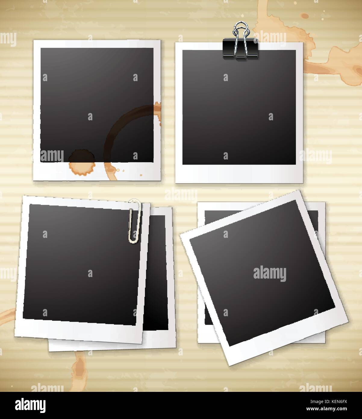 Eine Gruppe von leeren Bilderrahmen Stock Vektor