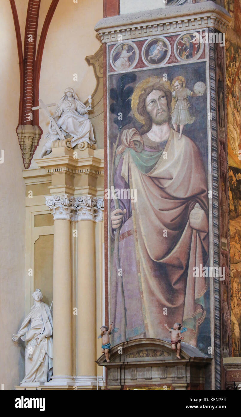 Heiligenbildchen mit Glitzer Heiliger Christophorus mit Jesus 10,6 x 6,4 cm