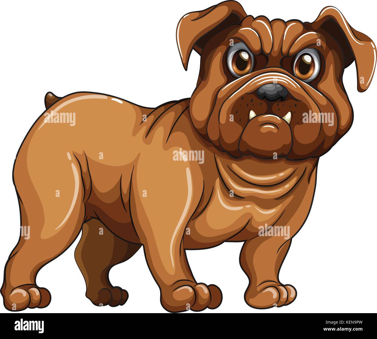 Abbildung: eine Nahaufnahme Bulldog Stock Vektor