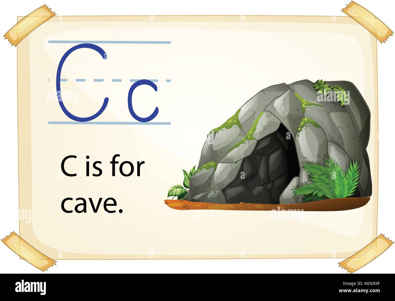 Abbildung: c für Höhle Stock Vektor