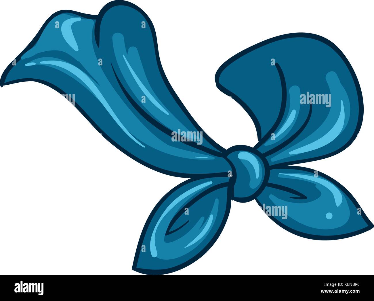 Abbildung: einen blauen Schal auf weißem Hintergrund Stock Vektor