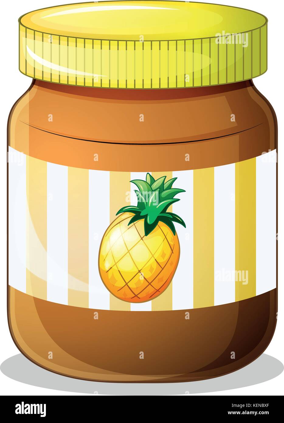 Abbildung: eine Flasche Ananas Marmelade auf weißem Hintergrund Stock ... Abbildung: eine Flasche Ananas Marmelade auf weißem Hintergrund Stock ...