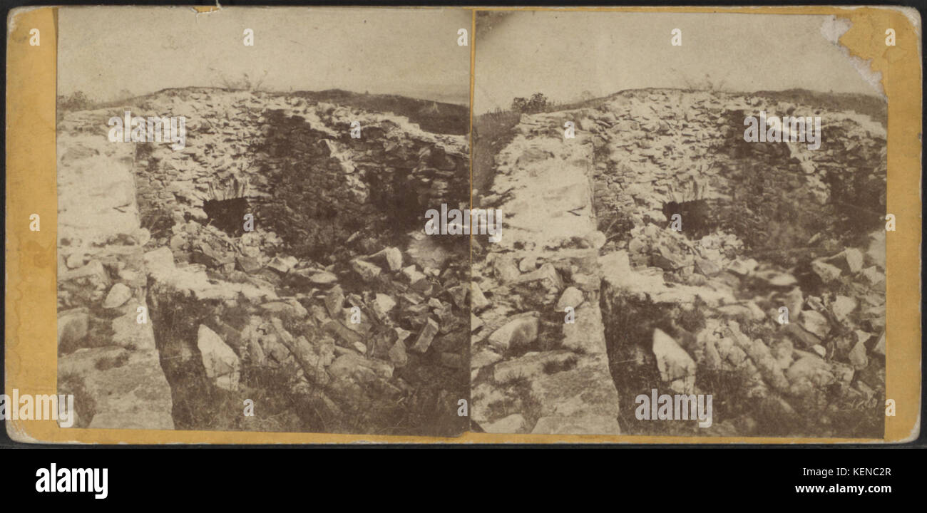 Ruinen der Ticonderoga. Keller der cast Line von Baracken, die Eingang in den Backofen, Blick nach Norden, durch Stoddard, Seneca Ray, 1844 1917, 1844 1917 Stockfoto