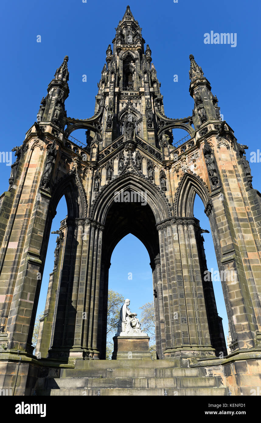 Das Scott Monument in Edinburgh. Stockfoto