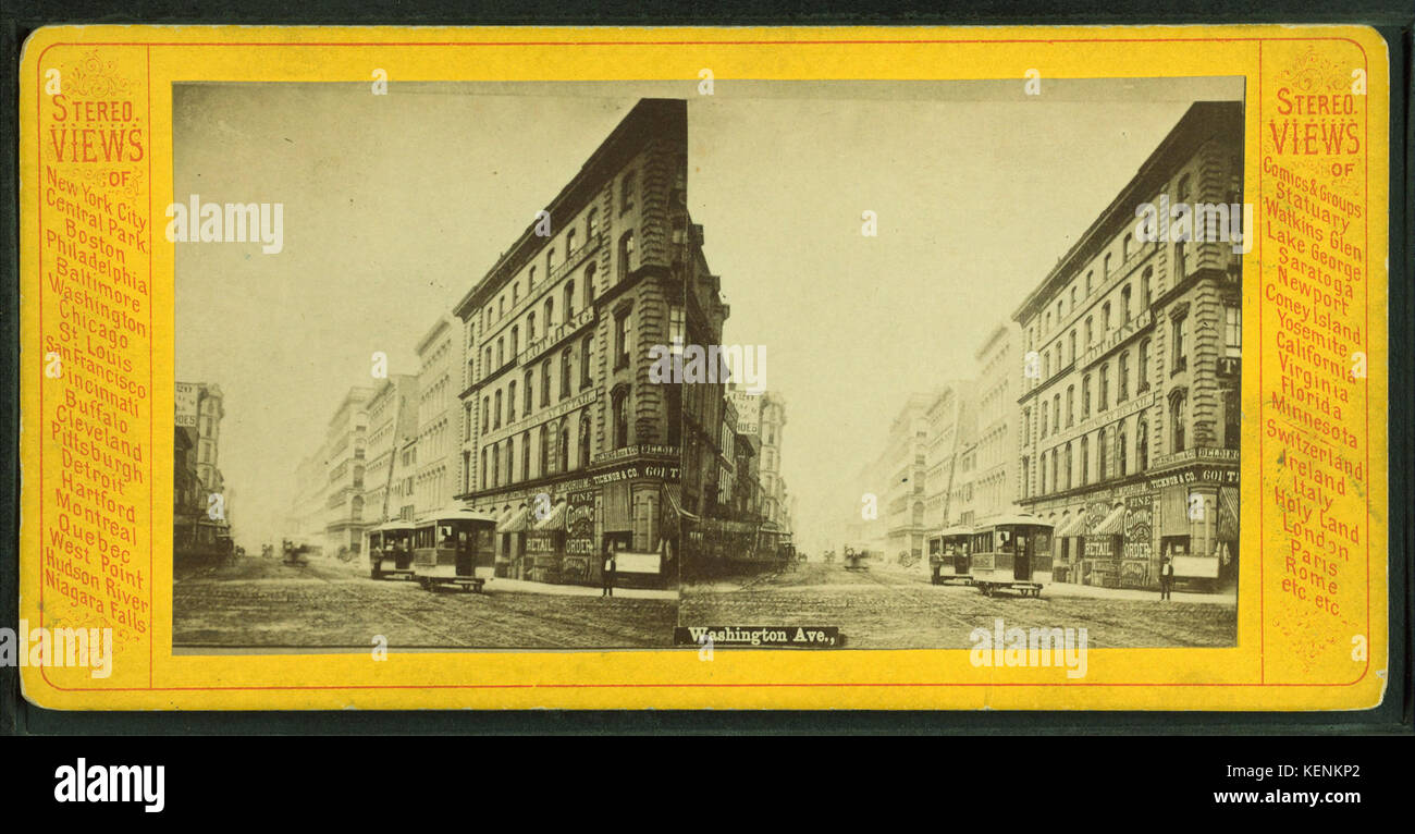 Washington Ave, aus Robert N. Dennis Sammlung von stereoskopischen Ansichten Stockfoto