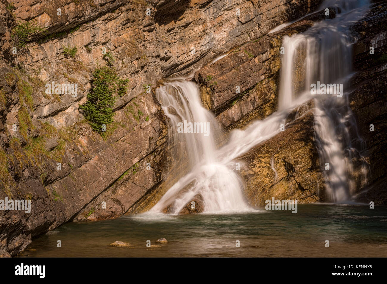 Wasserfälle in Wateron National Park, Alberta, Kanada. Stockfoto