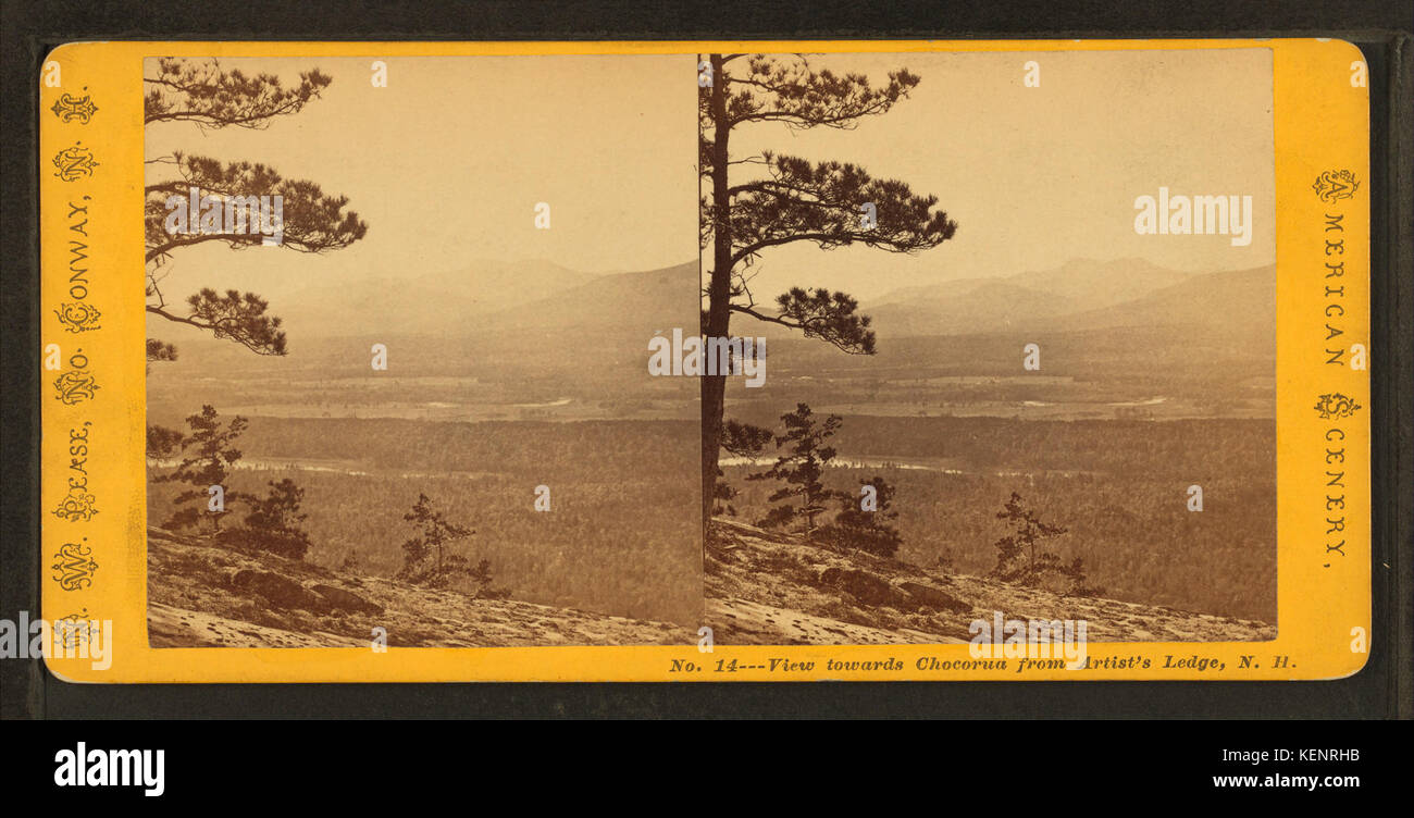 Blick Richtung Chocorua von Artist's Ledge, N. H, von Pease, N. W. (Nathan W.), 1836 1918 Stockfoto