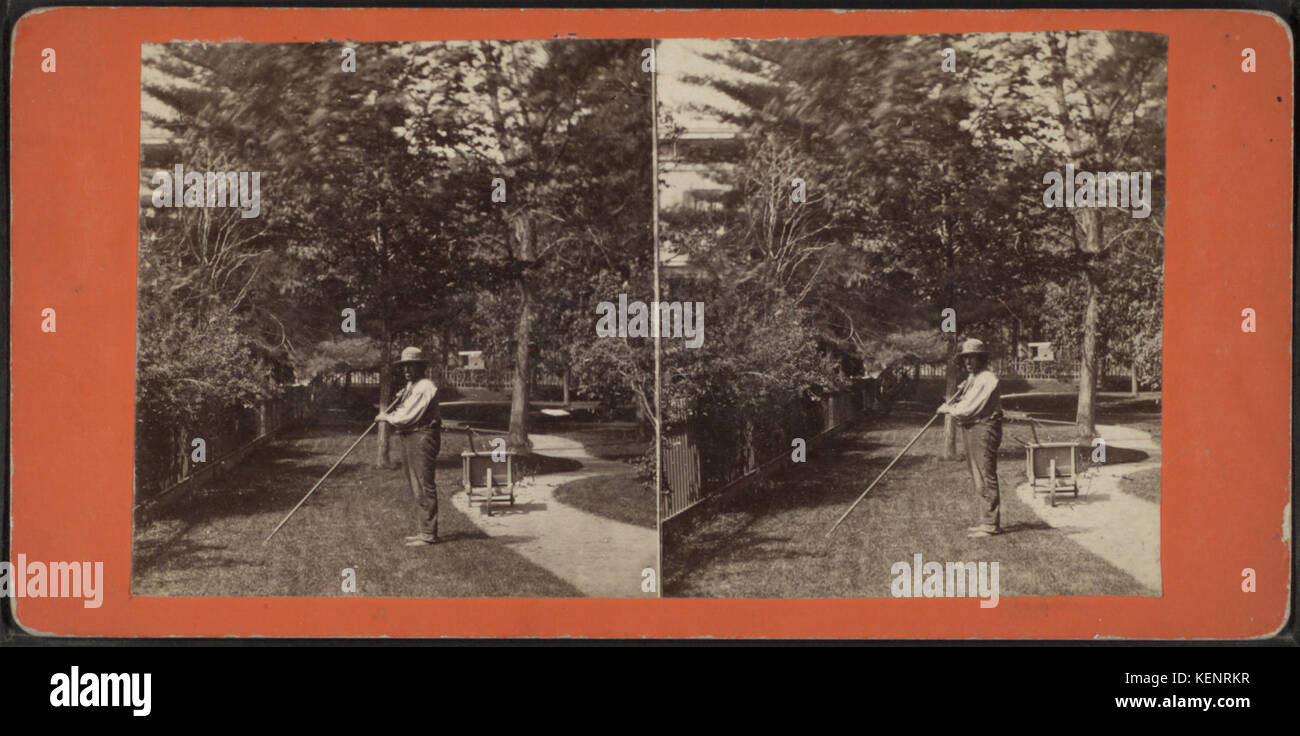 Ansicht des State House Gelände, Trenton, N.J, aus Robert N. Dennis Sammlung von stereoskopischen Ansichten Stockfoto
