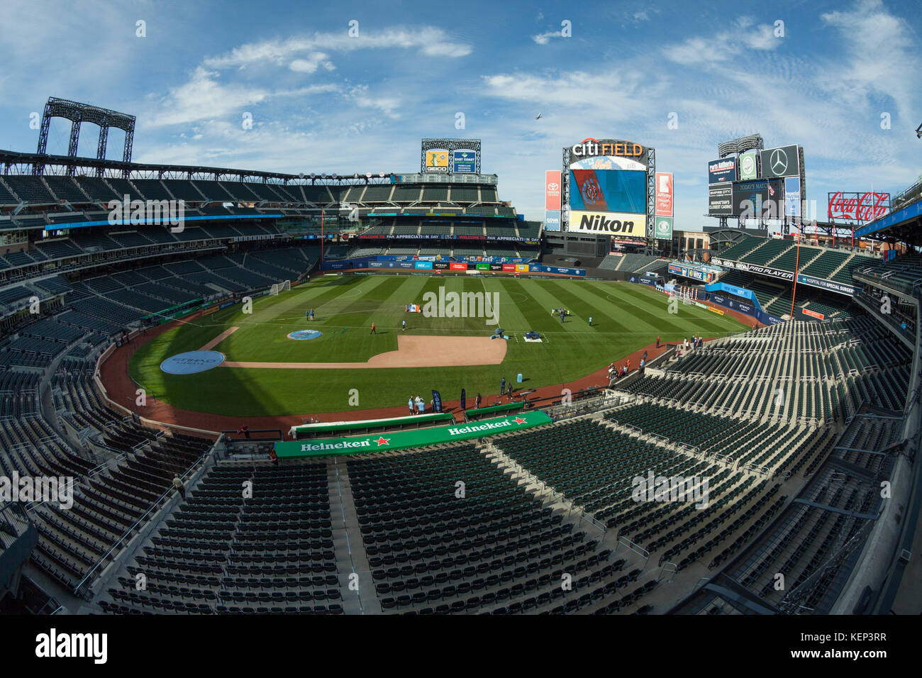 New York, Vereinigte Staaten. 22 Okt, 2017. New York, NY - 22. Oktober 2017: Ansicht des Citi Field vor dem Mls regulären Spiel zwischen den New York City fc und Columbus Crew sc am Citi Field Spiel in Draw 2 beendet - 2 Credit: Lev radin/alamy leben Nachrichten Stockfoto