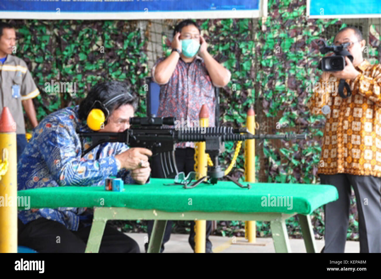 Pindad SS2 schießen Demo Stockfoto