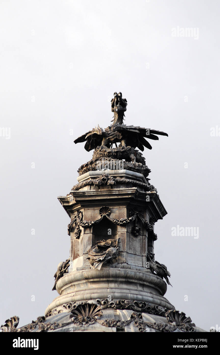 Detail Schuß des Rathauses. cardiff. Stockfoto