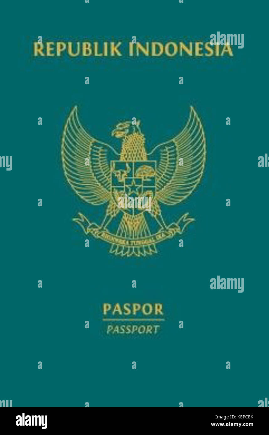 Neue Version der Indonesischen Reisepass Stockfoto