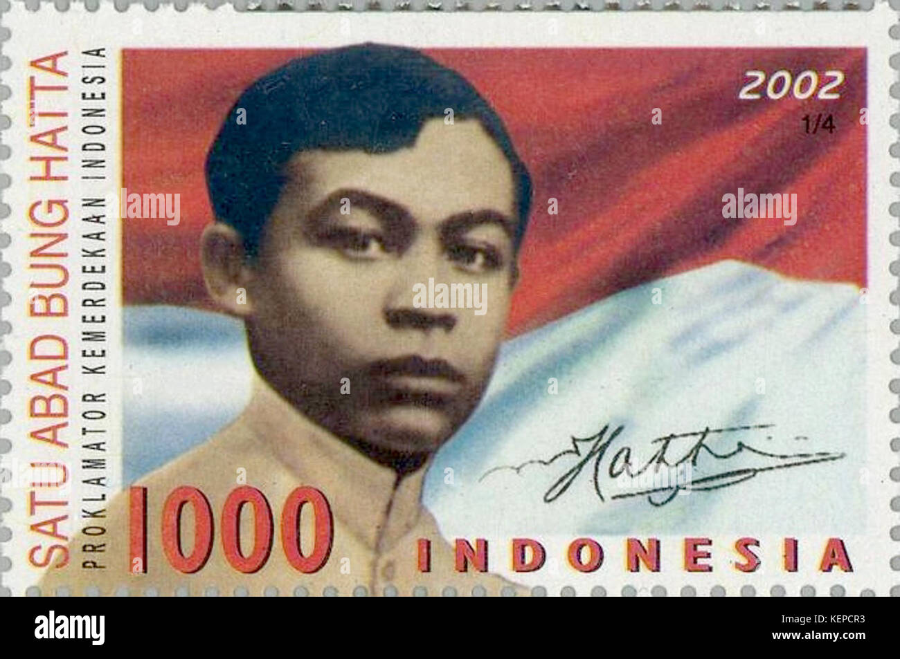Mohammad Hatta 2002 Indonesien Stamp 2 Stockfoto