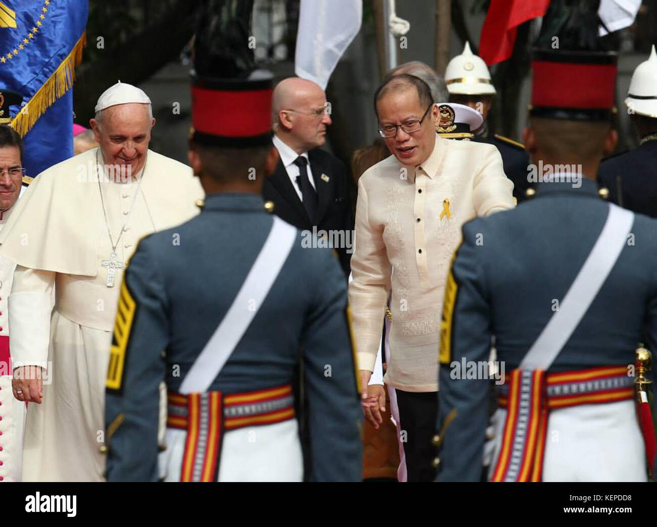 Papst Franziskus Malacanang 10 Stockfoto
