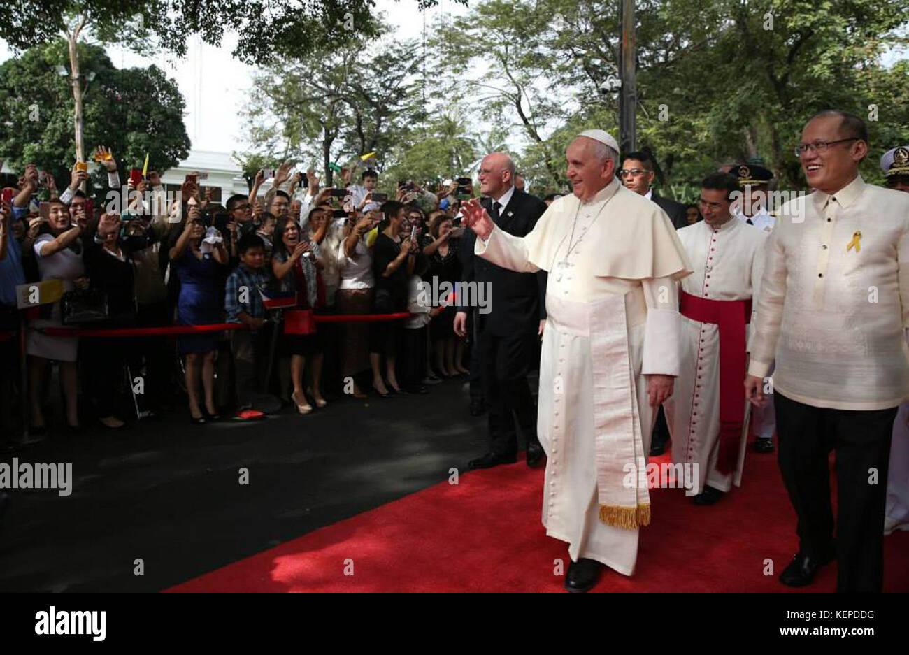 Papst Franziskus Malacanang 20. Stockfoto