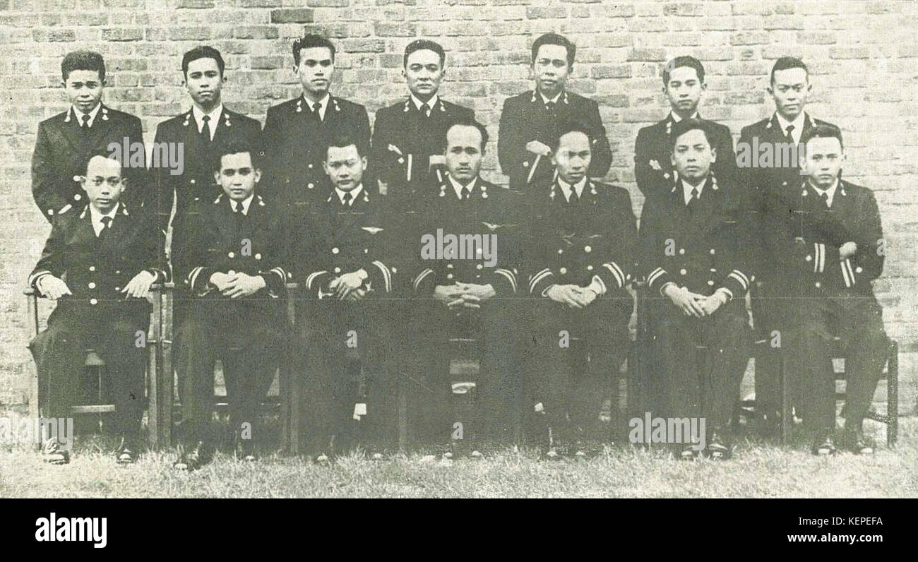 Naval aviators in Gruppe Porträt, Jalesveva Jayamahe, p 200 Stockfoto