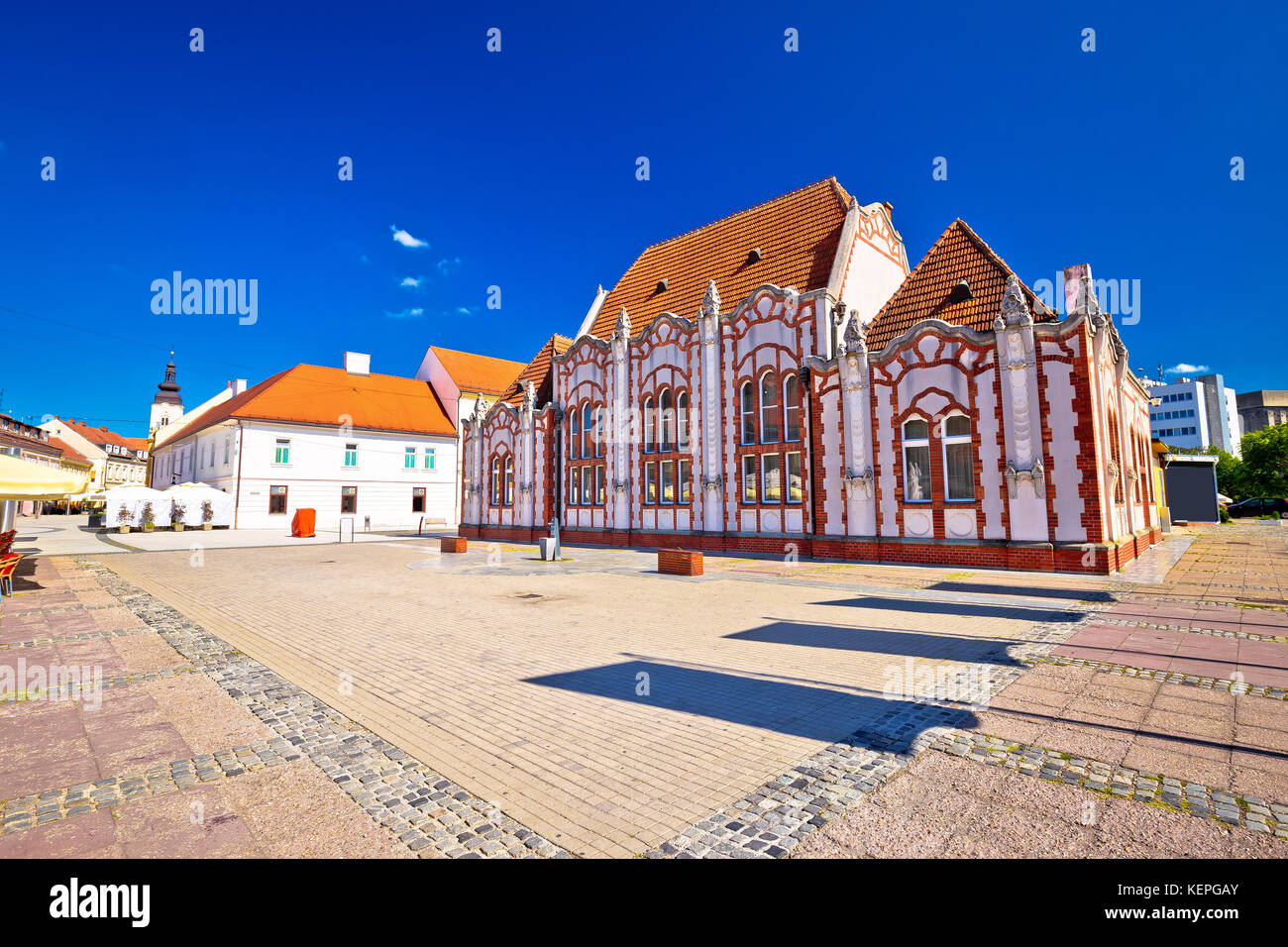 Barocke Architektur von cakovec Hauptplatz, medjimurje Region von Kroatien Stockfoto