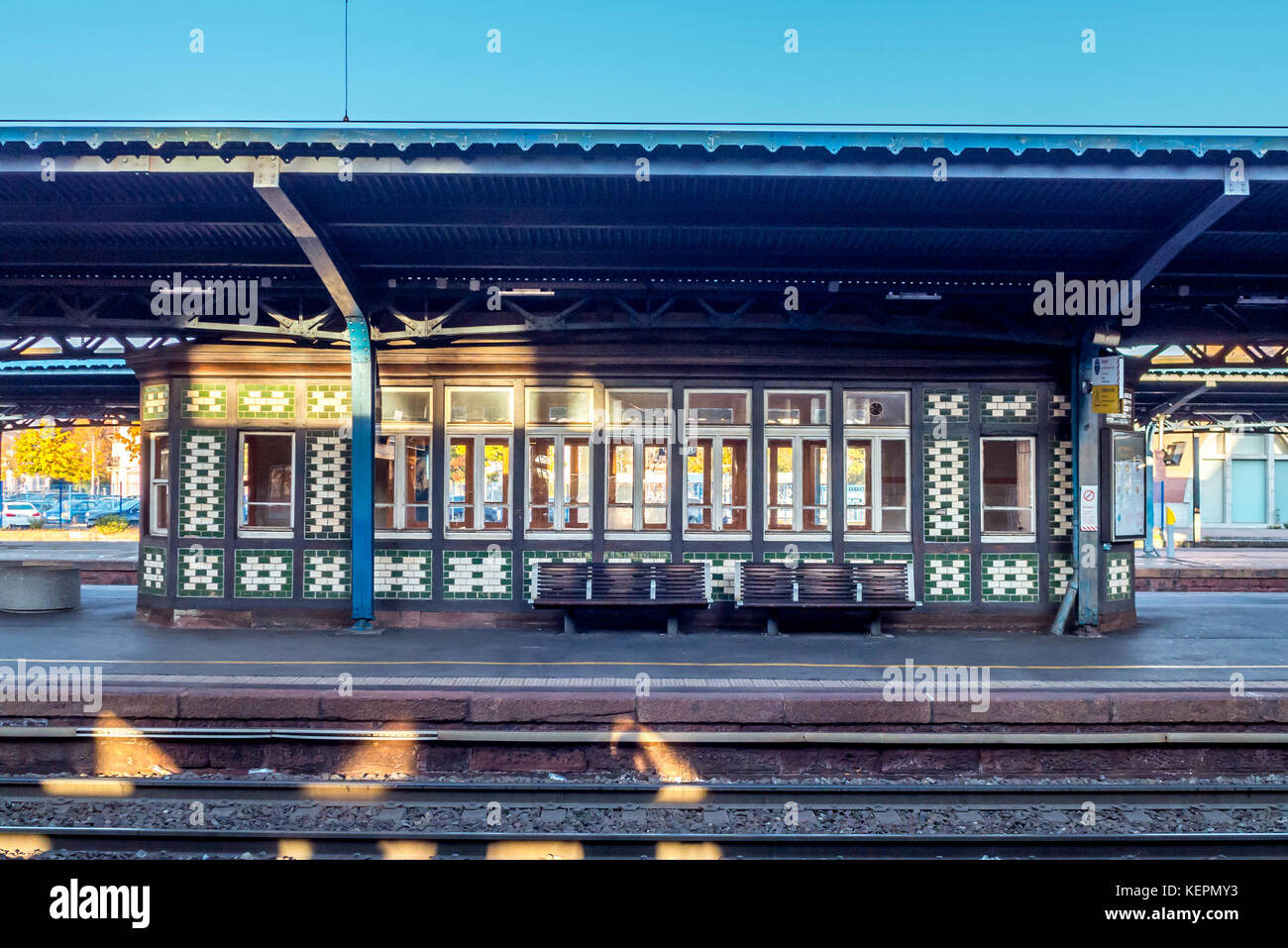 Der Bahnhof in Colmar, Elsass in Frankreich Stockfoto