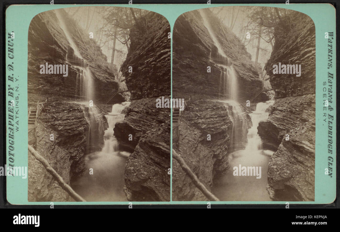 Rainbow Falls, Watkins Glen, durch Crum, R.D., fl. 1870 1879 4 Stockfoto