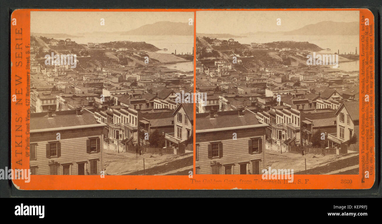 Die Golden Gate, vom Telegraph Hill, S. F, durch Watkins, Carleton E., 1829 1916 Stockfoto