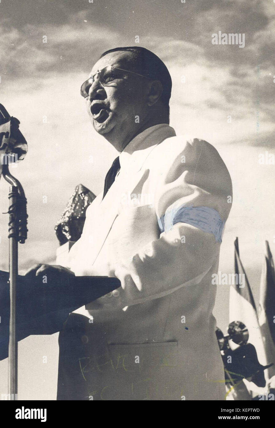 Präsident Elpidio Quirino seinen fünften Zustand der Nation Adresse Stockfoto