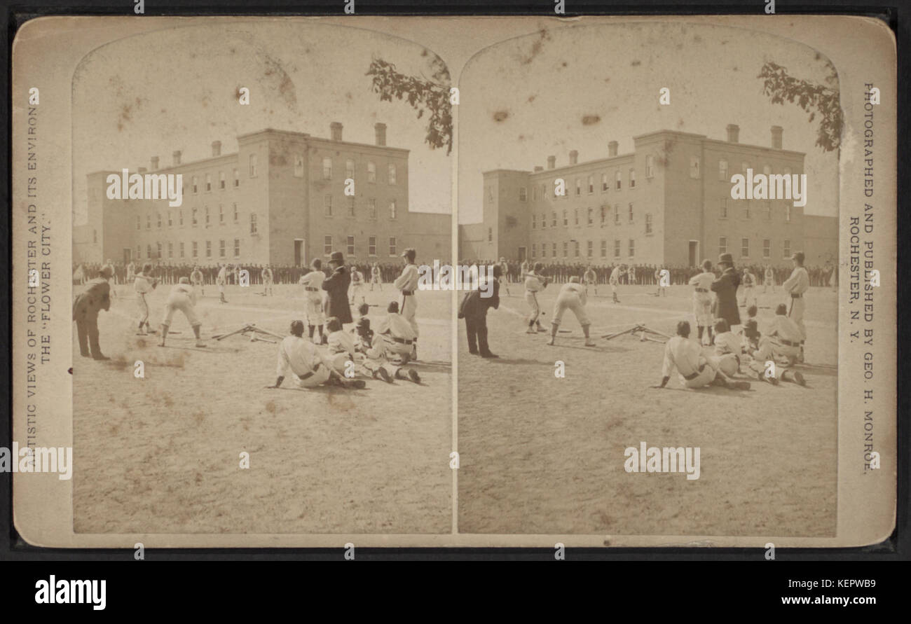 Blick auf ein Baseballspiel, Rochester, Monroe, George H. (hibbard), 1851 1916 Stockfoto