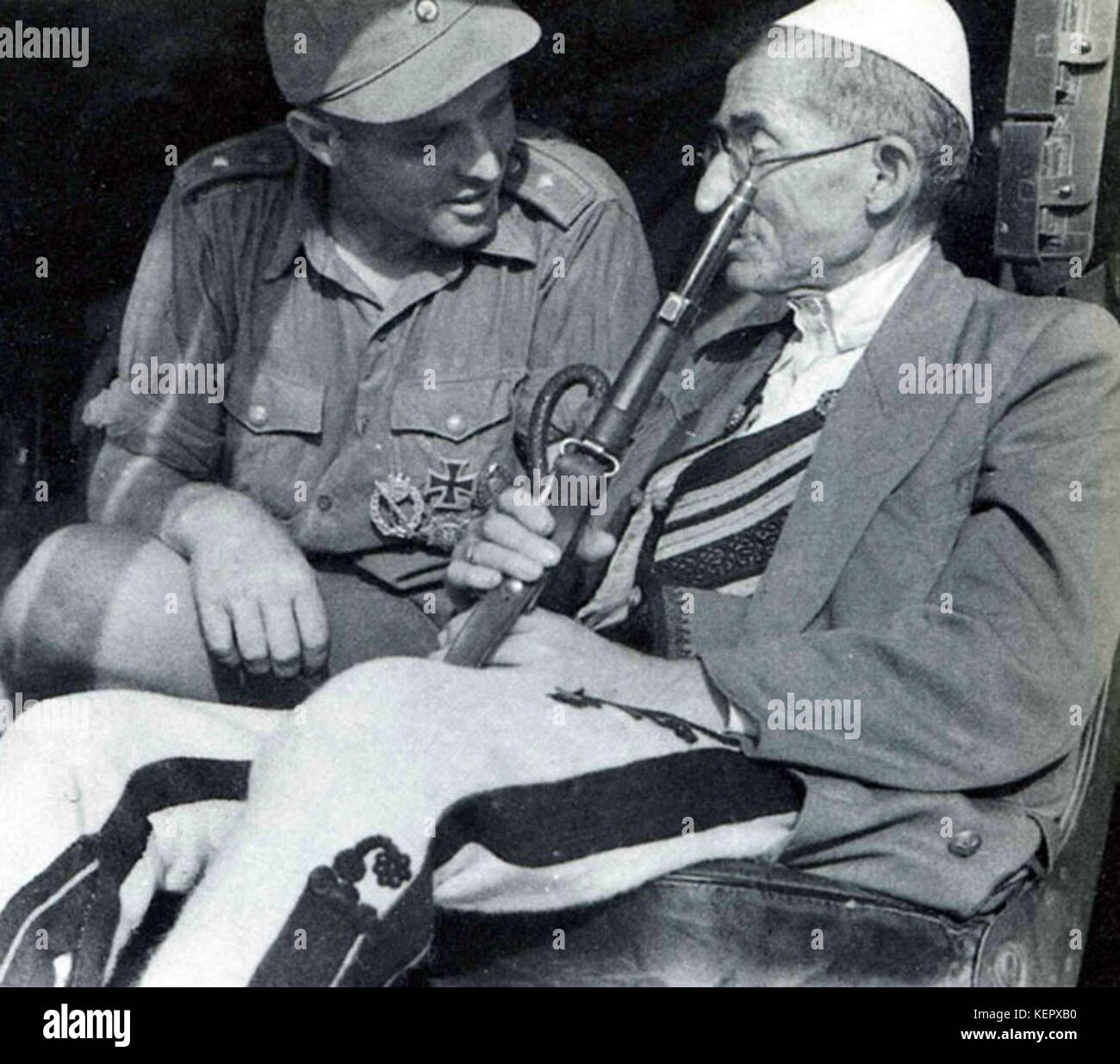 Albanische Deutscher Soldat Stockfoto