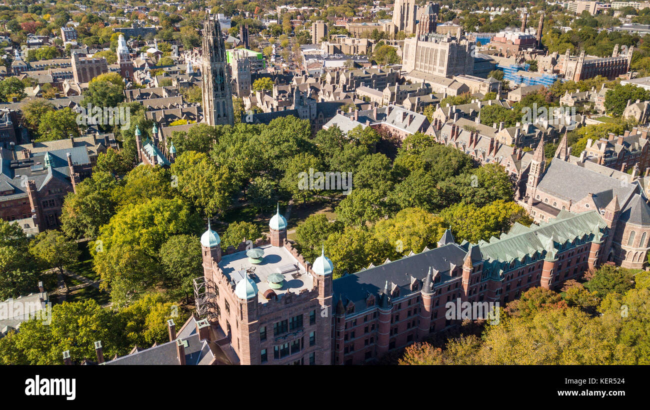 Alte Campus, Yale College, New Haven, Connecticut, USA Stockfoto