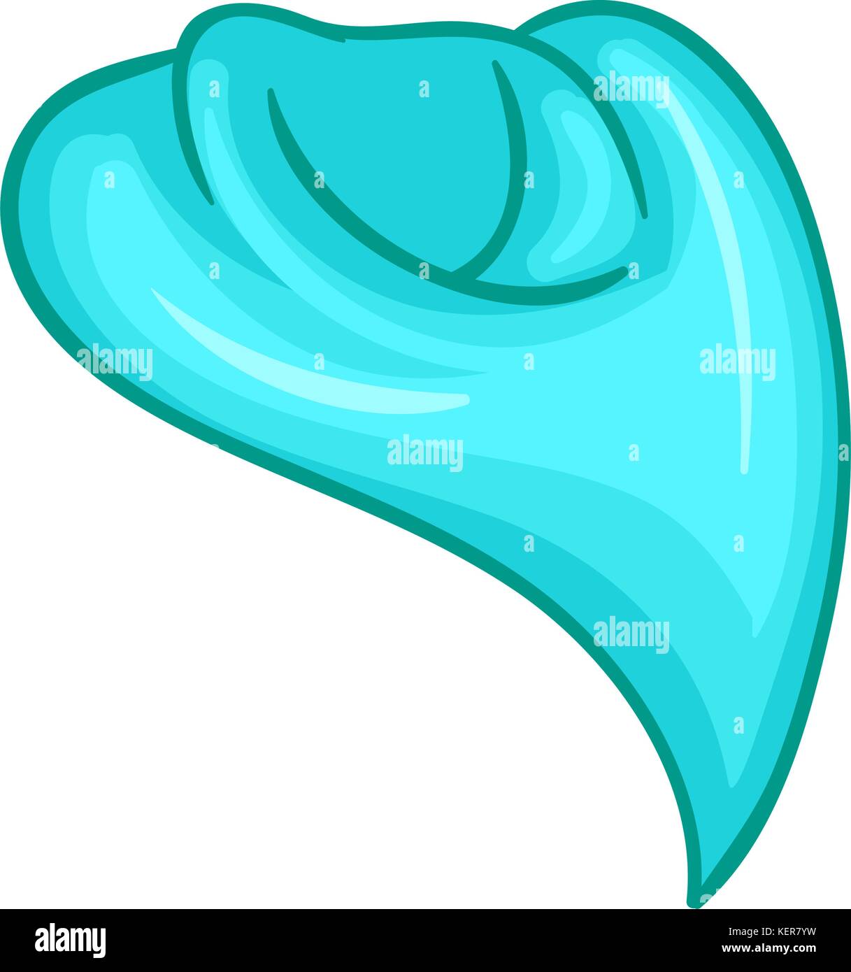 Abbildung: einen blauen Schal auf weißem Hintergrund Stock Vektor