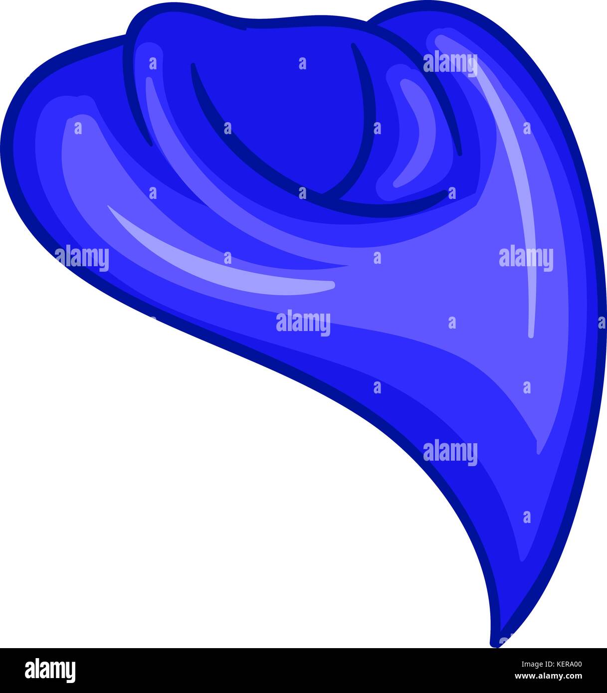 Abbildung: einen blauen Schal auf weißem Hintergrund Stock Vektor