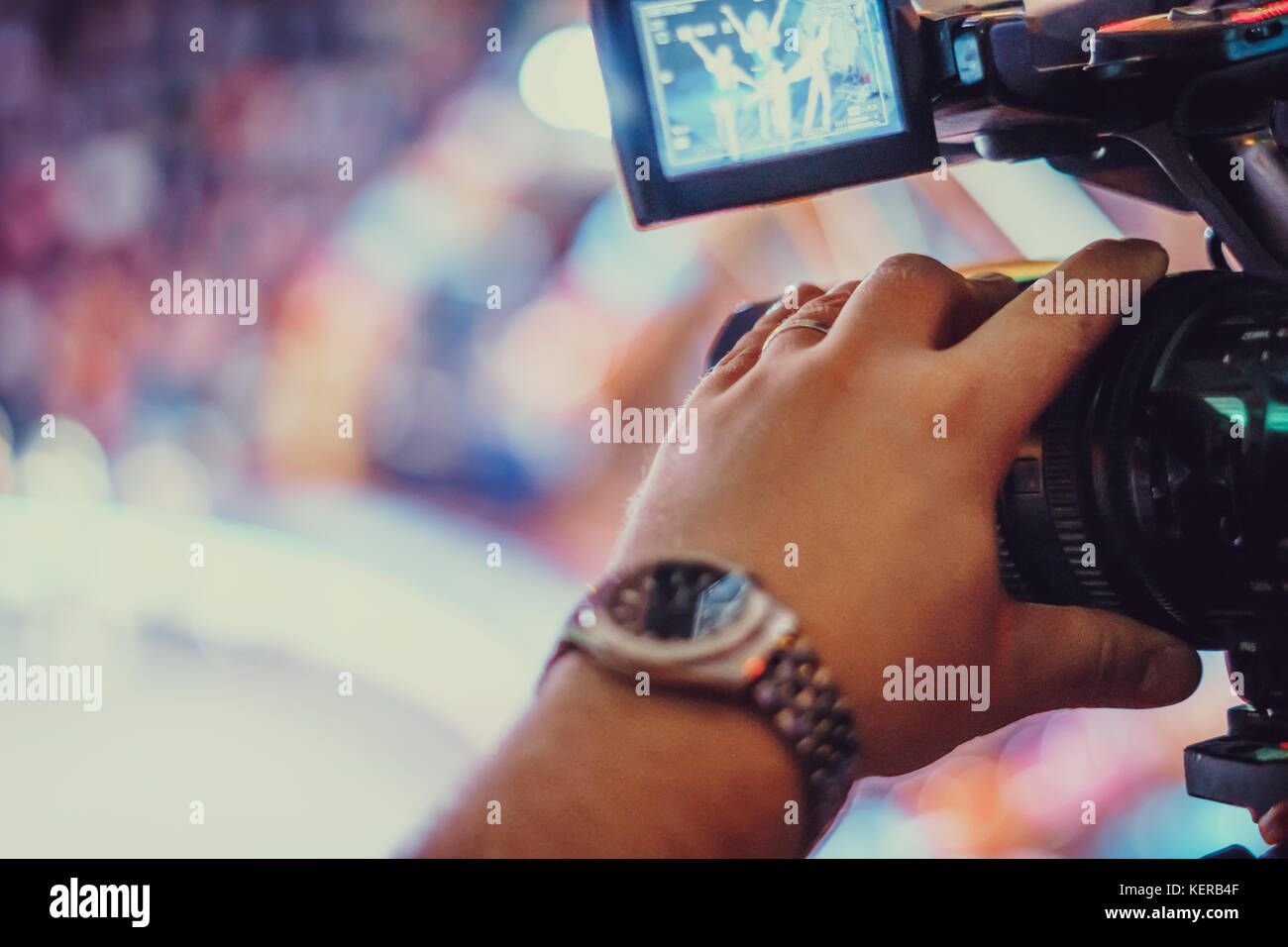 Video Kamera der Veranstaltung Stockfoto