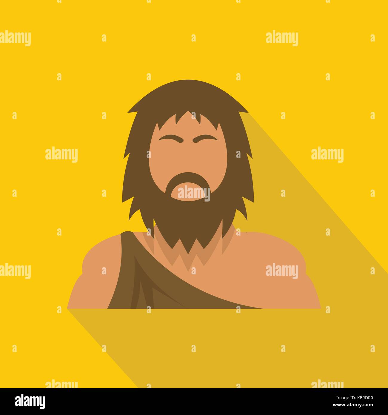 Neanderthal Symbol, flacher Stil Stock-Vektorgrafik - Alamy