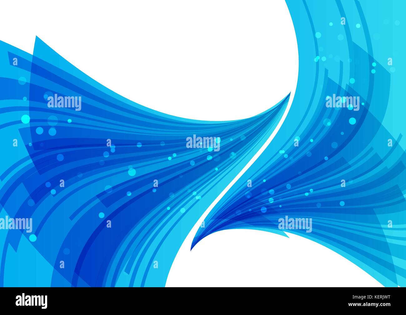 Blue Abstract Background, Überlauf Elemente, Schwarzweiß-Vorlage Stock Vektor