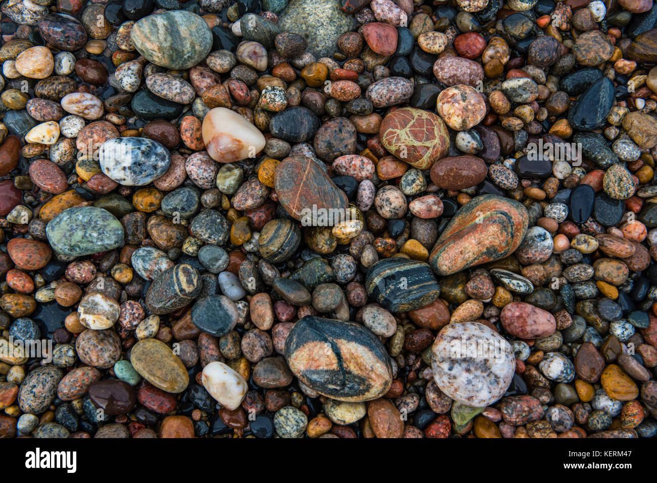 Kopfsteinpflaster, abgebildete Rocks National Lakeshore, Michigan, USA von Bruce Montagne/Dembinsky Foto Associates Stockfoto