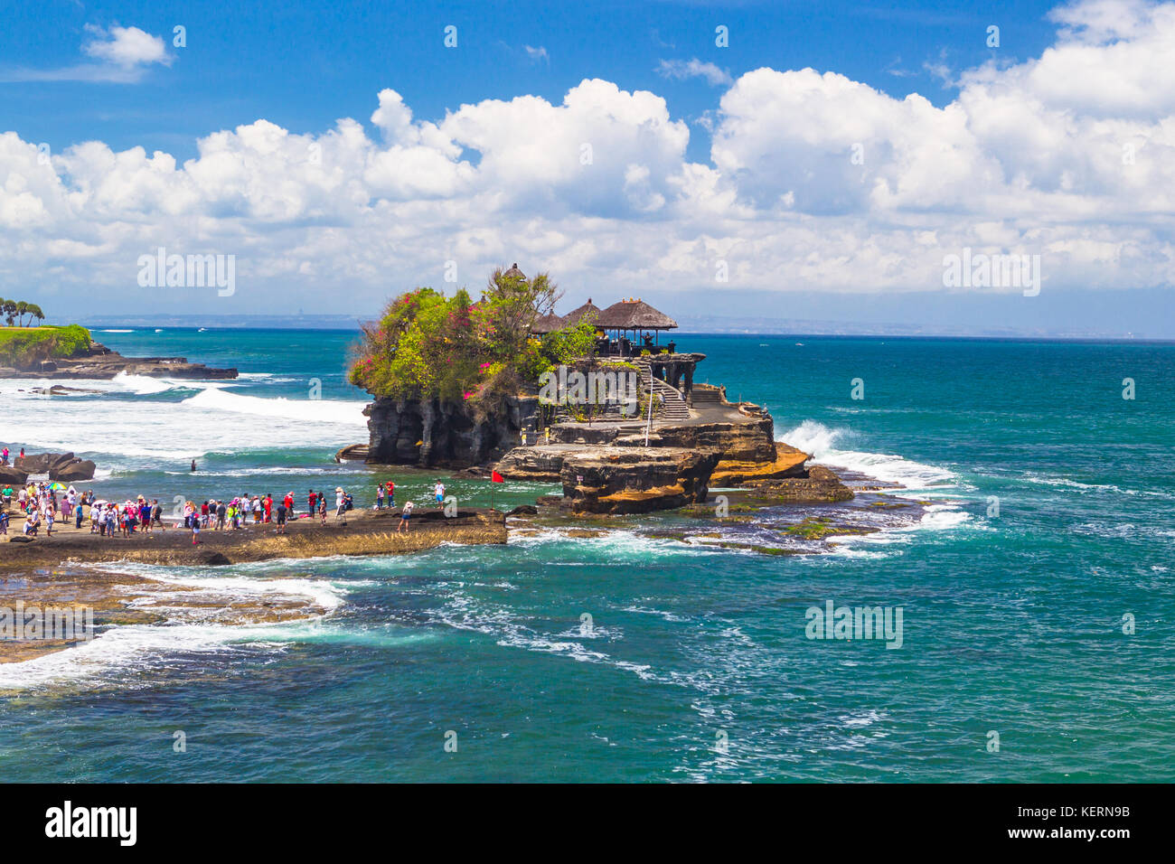 Tanah Lot Tempel am Meer. Bali, Indonesien. Stockfoto