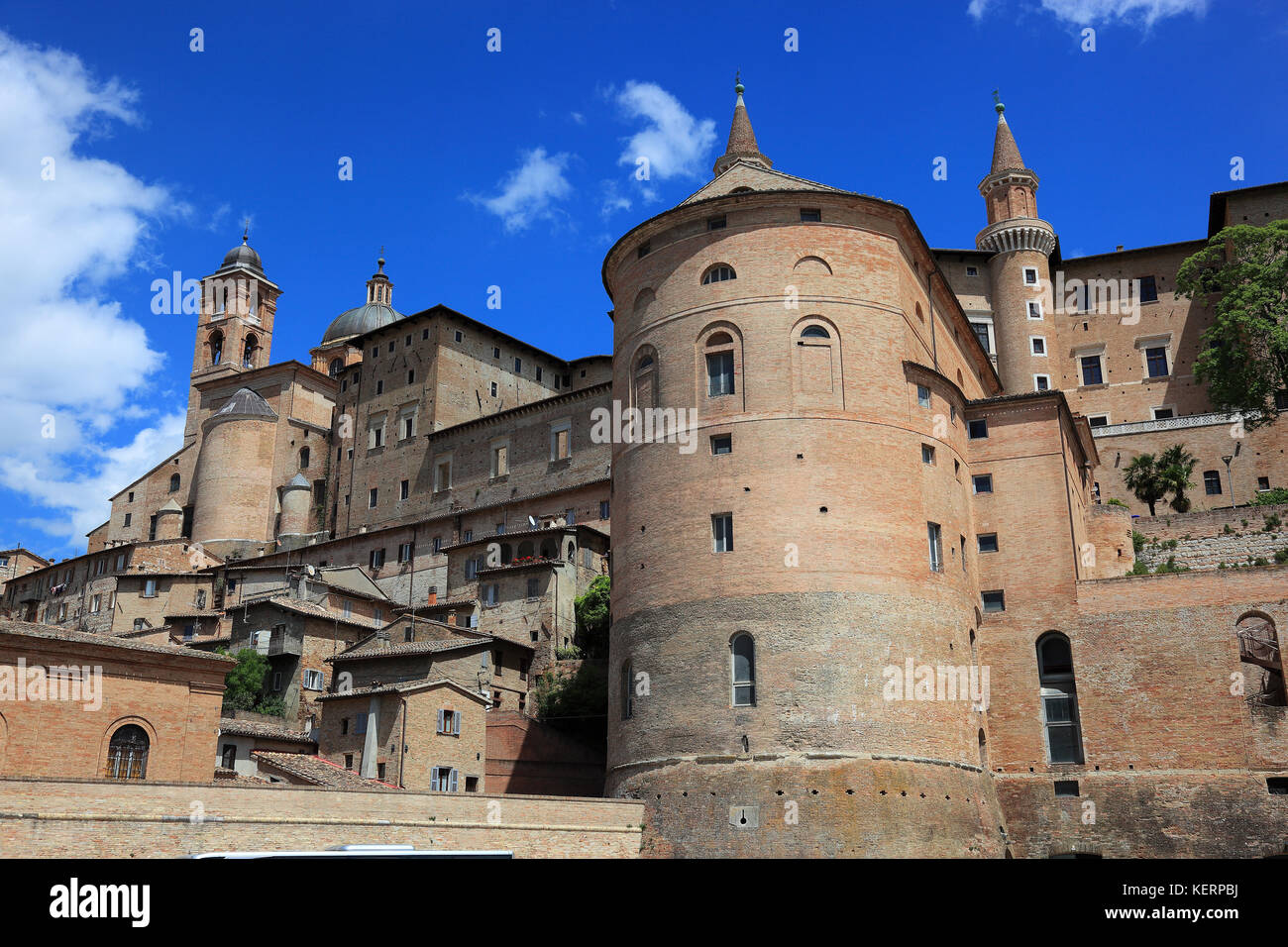 Palazzo Ducale, Palazzo Ducale, Renaissance Gebäude, Urbino, Marken, Italien Stockfoto