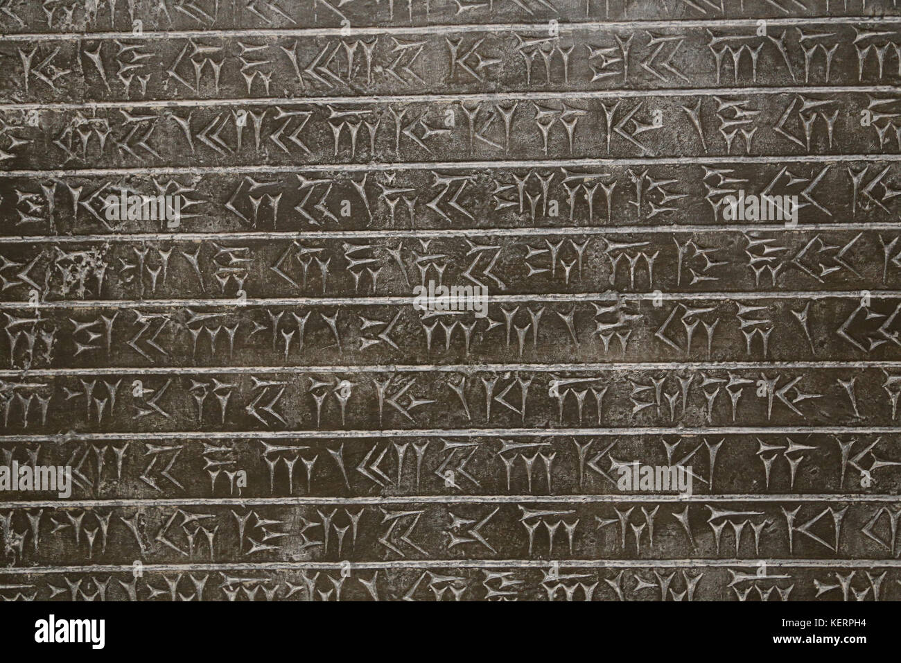 Alte persische Inschrift. Keilschrift. Palast von Darius, Persepolis, Iran. 4. british museum london. gbr. Stockfoto