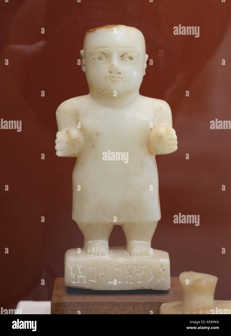 Das antike Südarabien 900 v. Chr.-600 n. Chr. (heute Jemen). Alabaster-Figur. Ursprünglich in Gräbern platziert. British Museum. London. GBR. Stockfoto