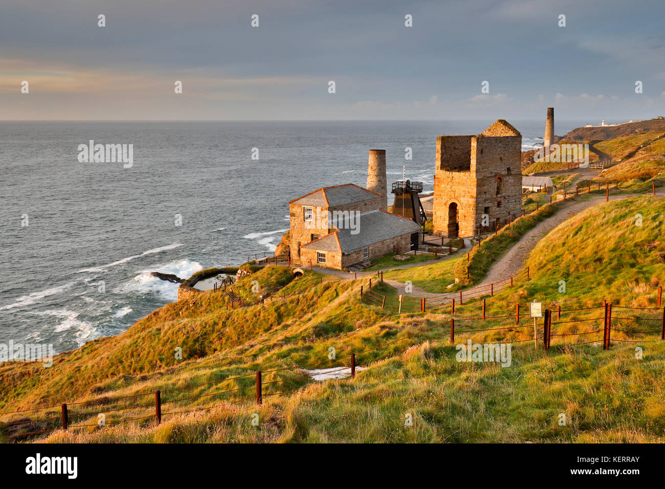 Levant Mine and Cliff; Cornwall; Großbritannien Stockfoto