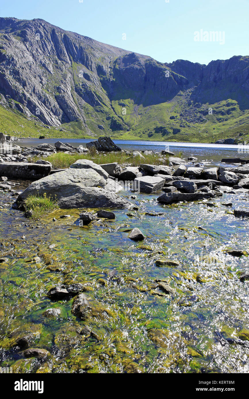 Llyn Idwal im Cwm Idwal, Snowdonia National Park, Wales, Großbritannien Stockfoto