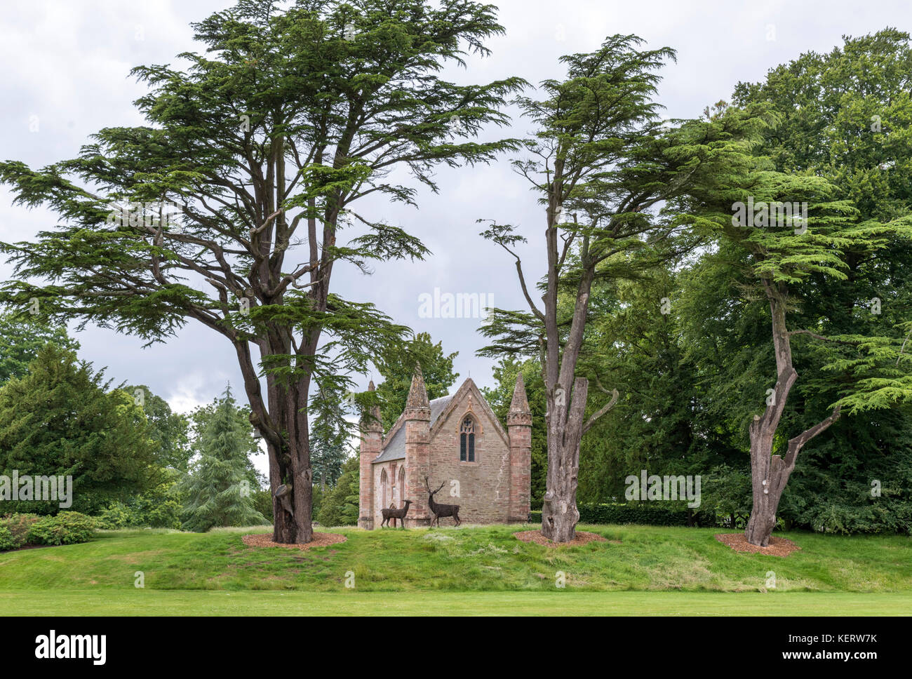 Die Kapelle auf Moot Hill, Scone Palace, Perth, Schottland, UK Stockfoto