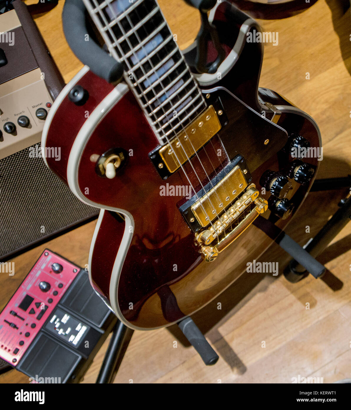 Gibson Gitarre, Les Paul Stockfoto