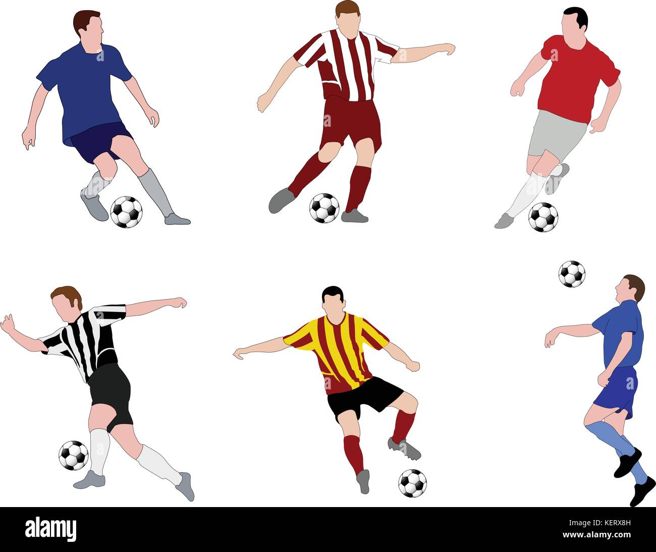 Fußball-Spieler Illustration - Vektor Stock Vektor