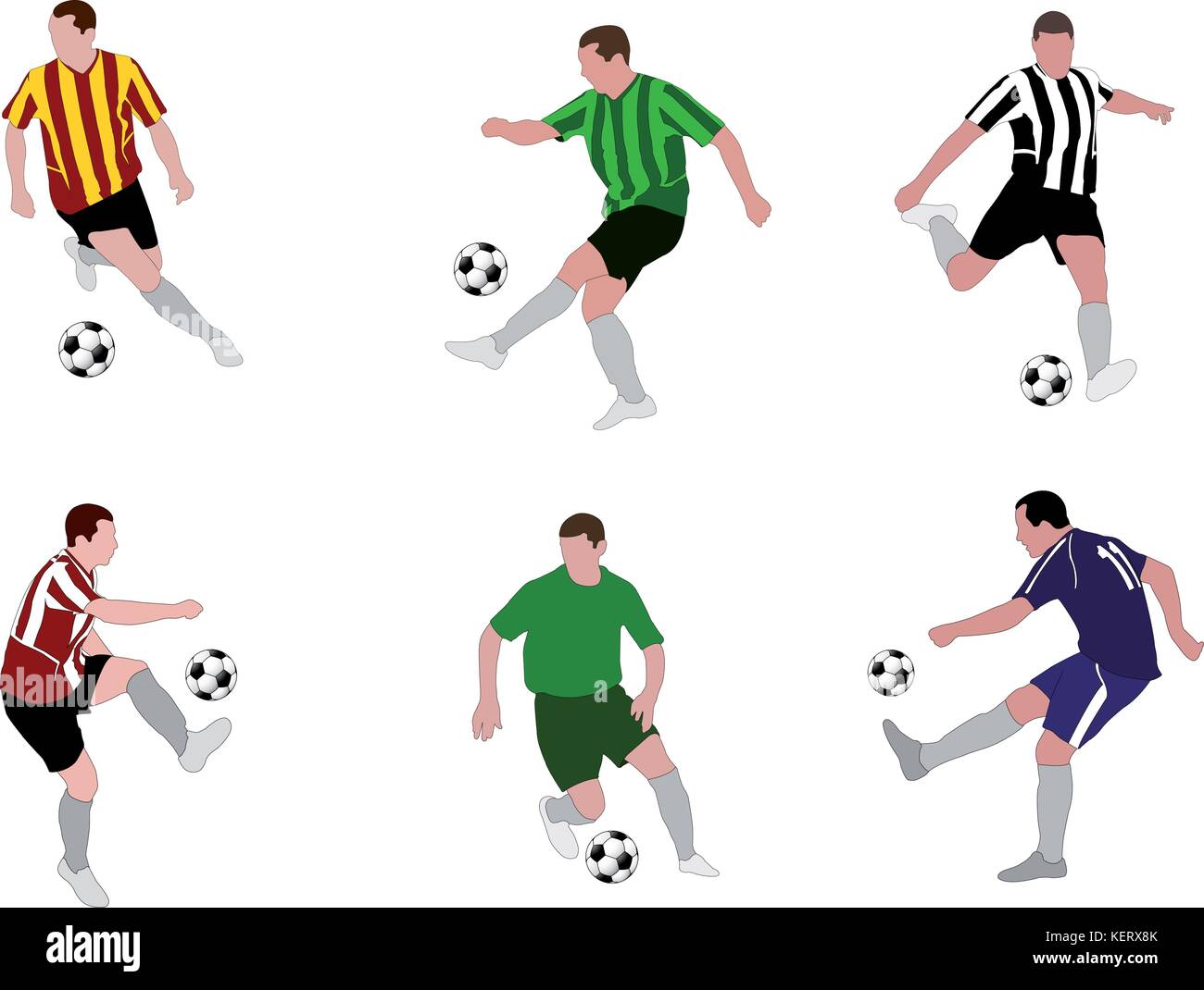 Fußball-Spieler Illustration - Vektor Stock Vektor